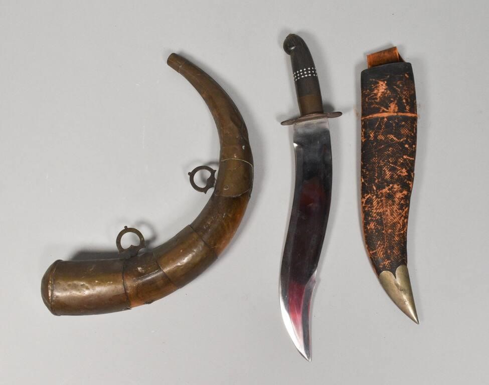 DAGGER AND SHEATH AND POWDER HORNGrouping 341097