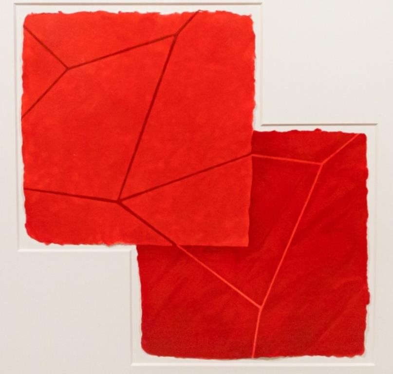 MARY HEILMANN DOUBLE RED CRACKLE