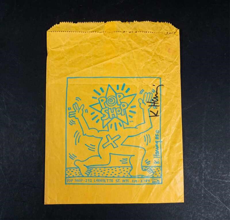 SIGNED KEITH HARING POP SHOP BAGKeith