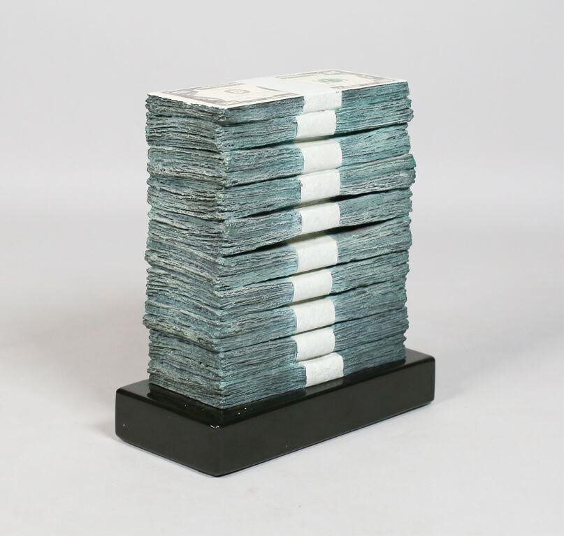 SCOTT HANSON PATINATED BRONZE NEW CURRENCYScott