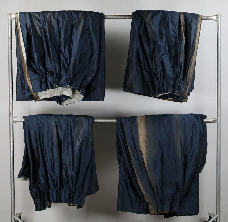 4 NAVY SILK LINED PANELS4 navy 341185