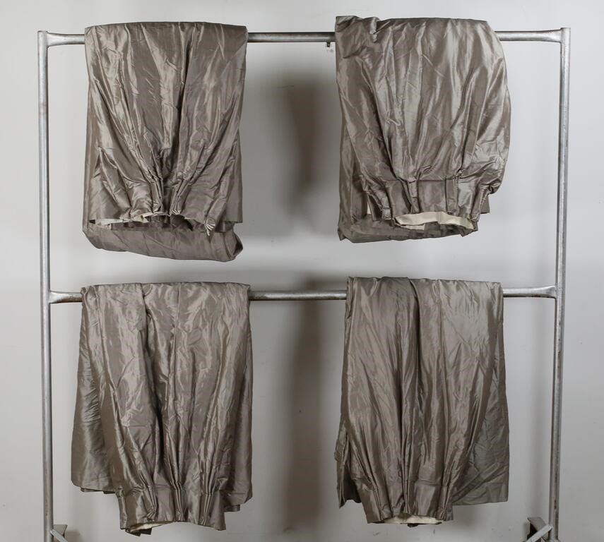 4 GREY SILK LINED PANELS4 Grey