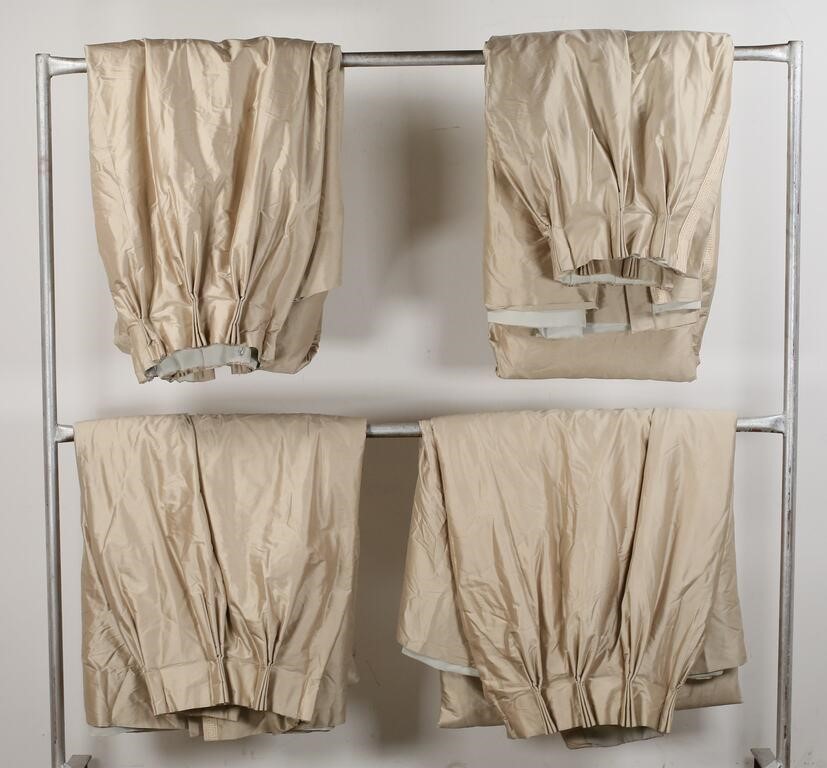 4 BEIGE SILK LINED PANELS4 Beige 341187