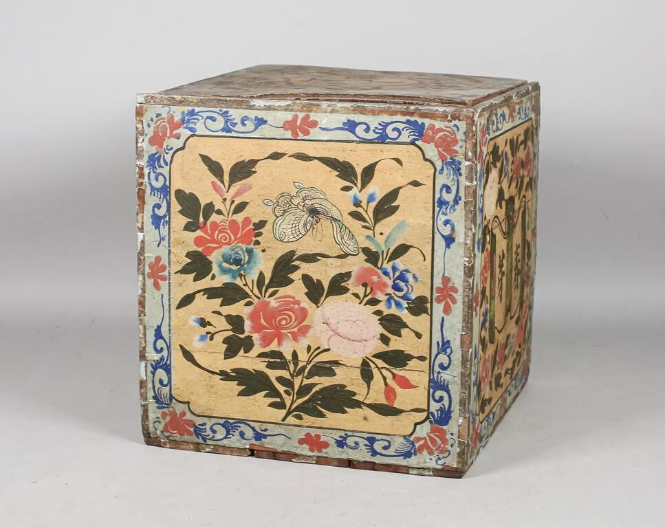 CHINESE EXPORT WOOD TEA BOXChinese