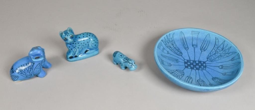 4 PIECES EGYPTIAN FAIENCE REPRODUCTION