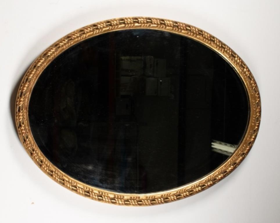 OVAL GILDED MIRROROval gilded mirror.