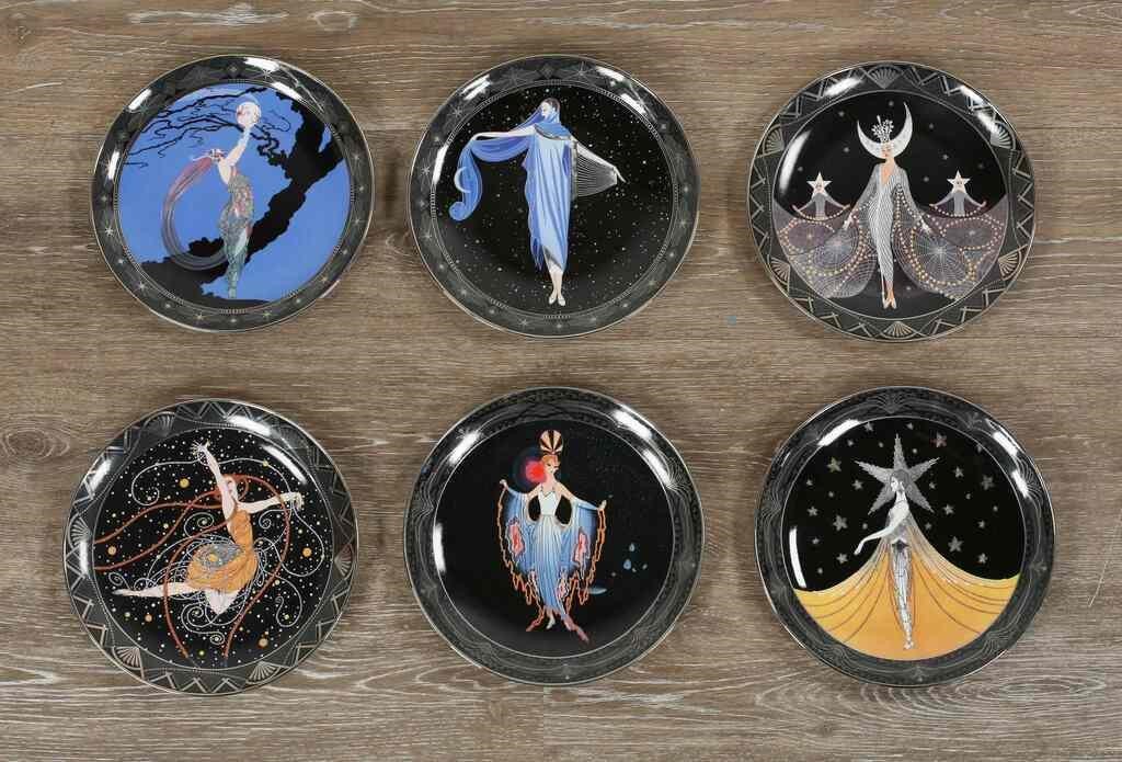 6 ROYAL DOULTON HOUSE OF ERTE PORCELAIN 34120c