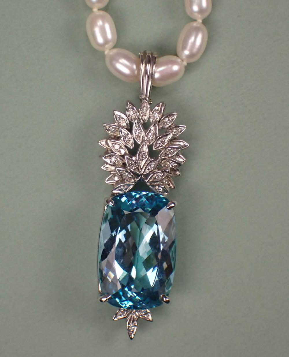 BLUE TOPAZ ENHANCER PENDANT WITH 34129f