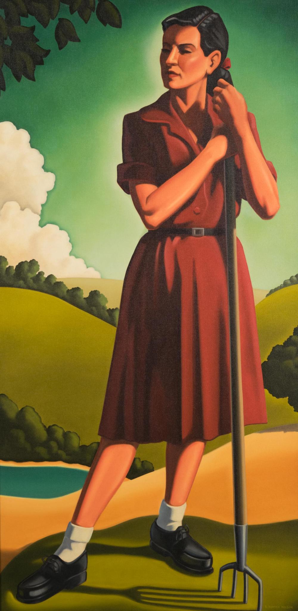 R KENTON NELSON OIL ON CANVASR  3412e5