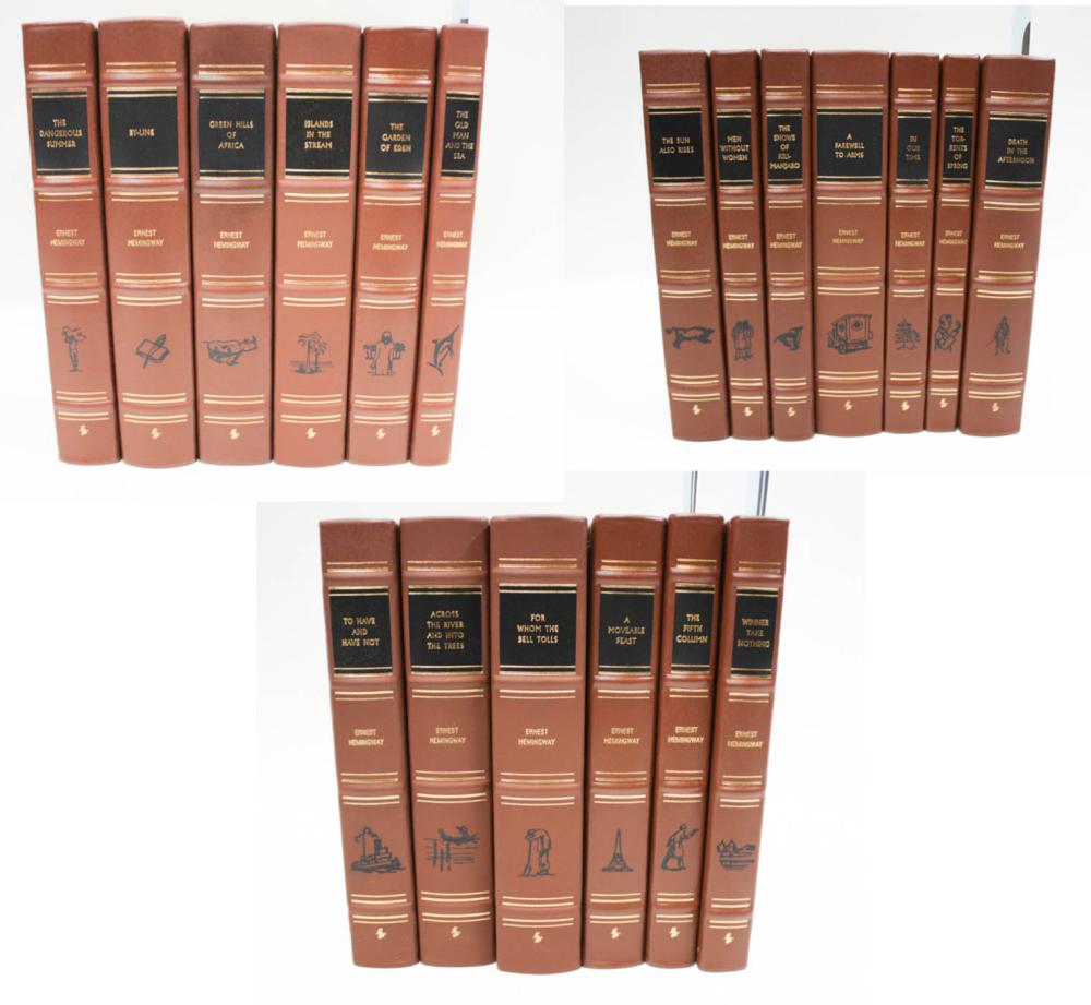 NINETEEN LEATHER BOUND BOOKS BY 341361