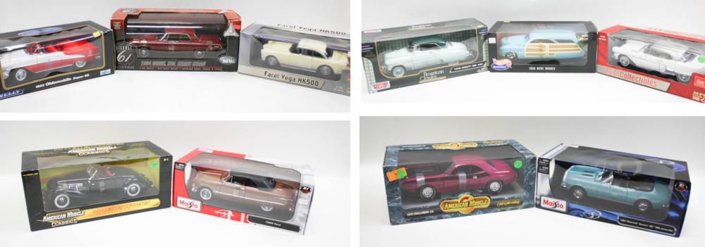 COLLECTION OF TEN CAST METAL MODEL CARSCOLLECTION