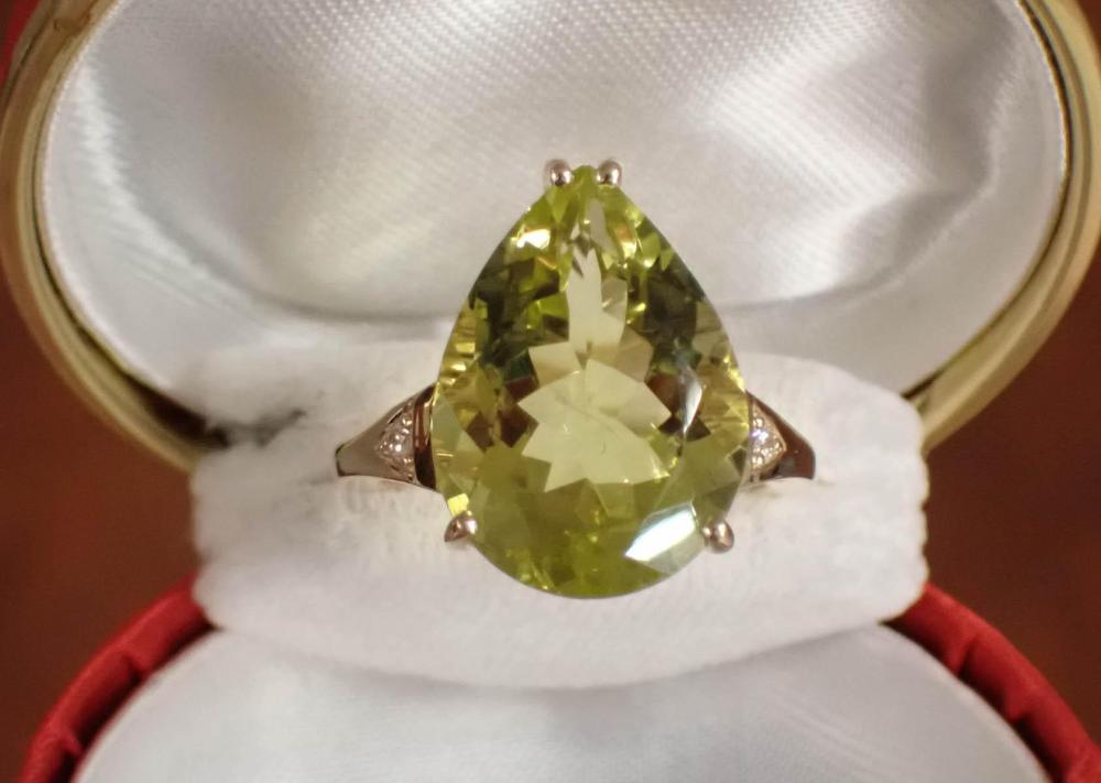 LEMON QUARTZ DIAMOND AND GOLD 341397