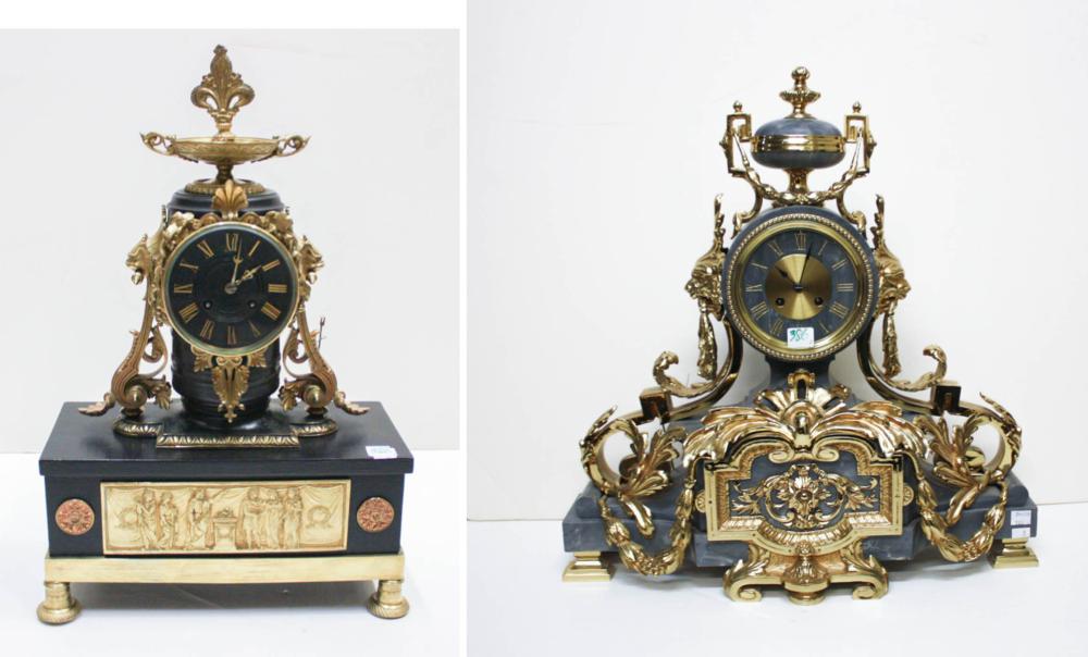 TWO FRENCH MANTEL CLOCKSTWO FRENCH