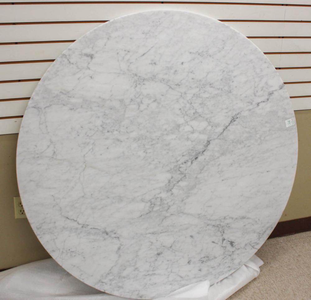 ROUND ITALIAN CARRARA MARBLE TABLE 3414a0