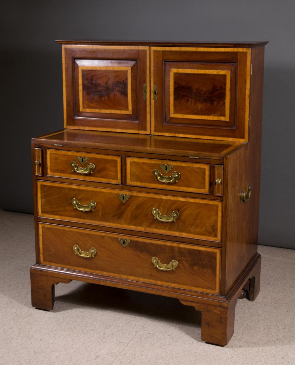 GEORGE III STYLE MAHOGANY CAMPAIGN 3414b1