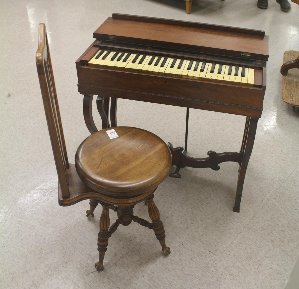 VICTORIAN MELODEON AND CHAIR BACK 341627