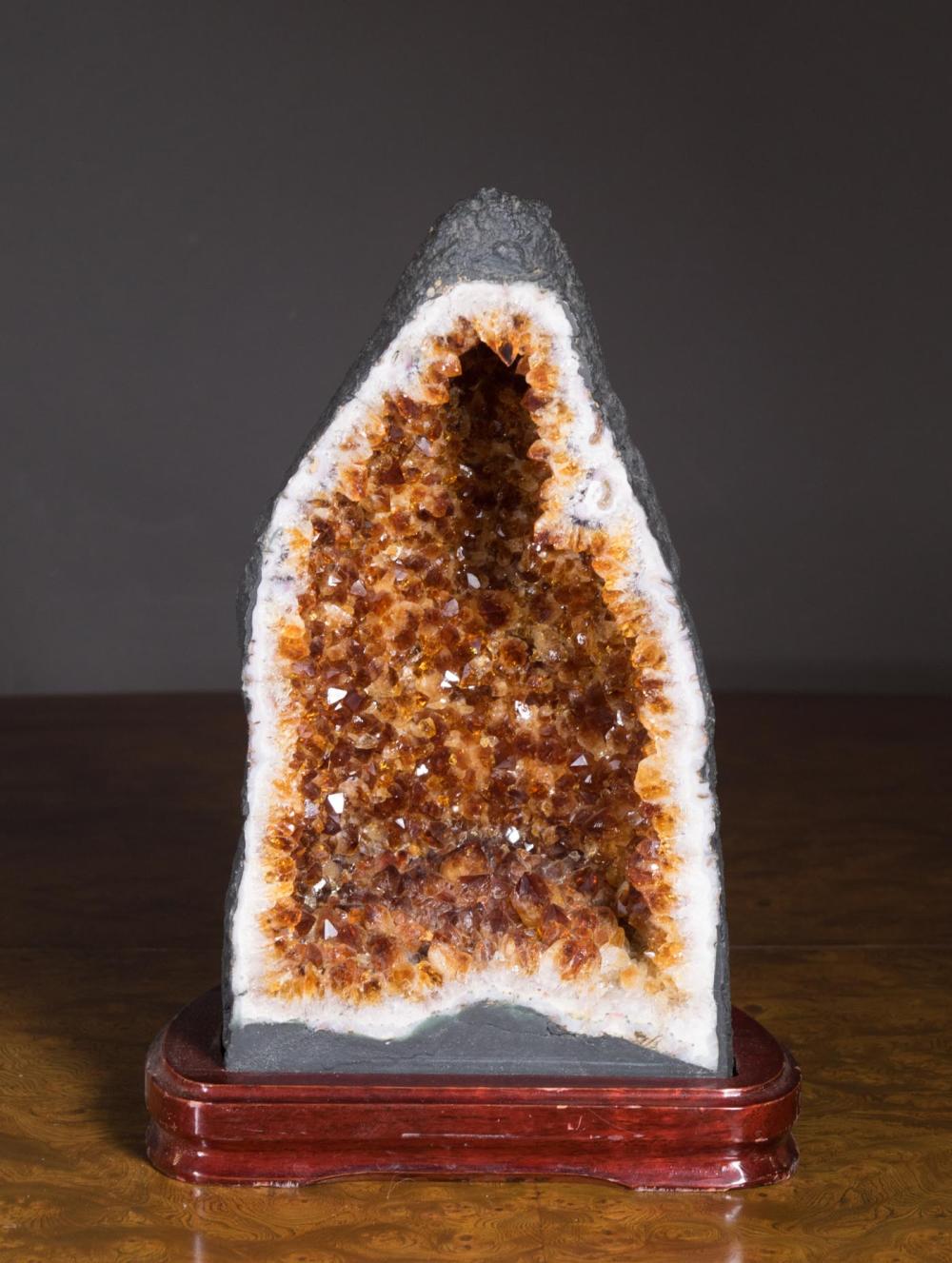 CITRINE QUARTZ CAVE GEODECITRINE 341654