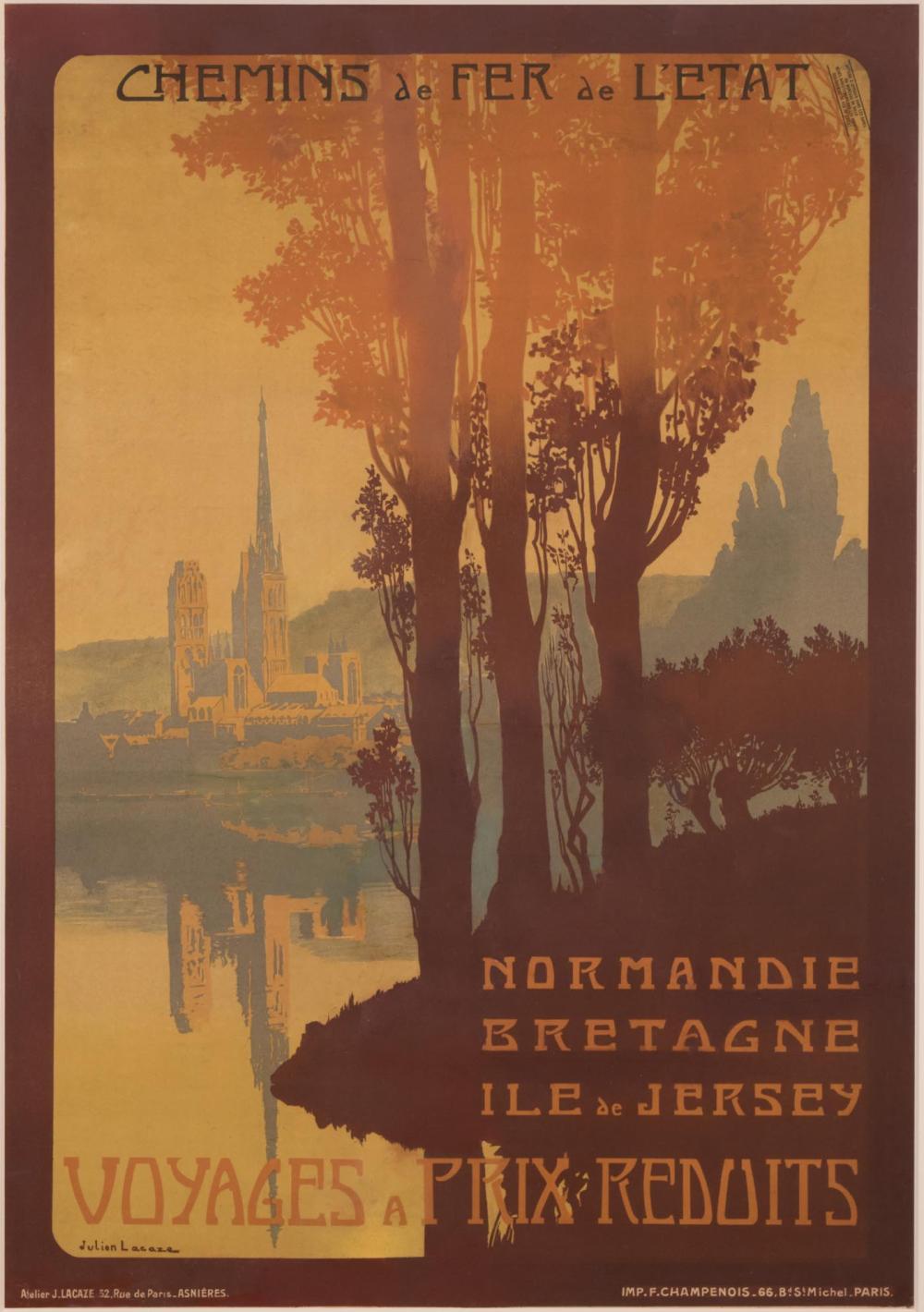 VINTAGE POSTER JULIEN LACAZE LITHOGRAPHVINTAGE 3416e0