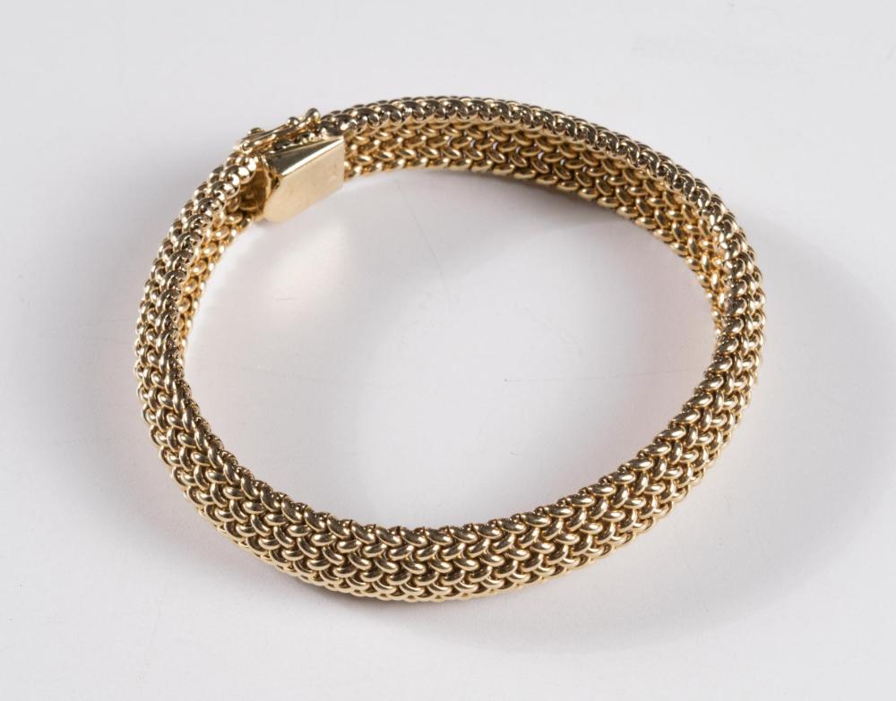 TIFFANY & CO FOURTEEN KARAT GOLD MESH