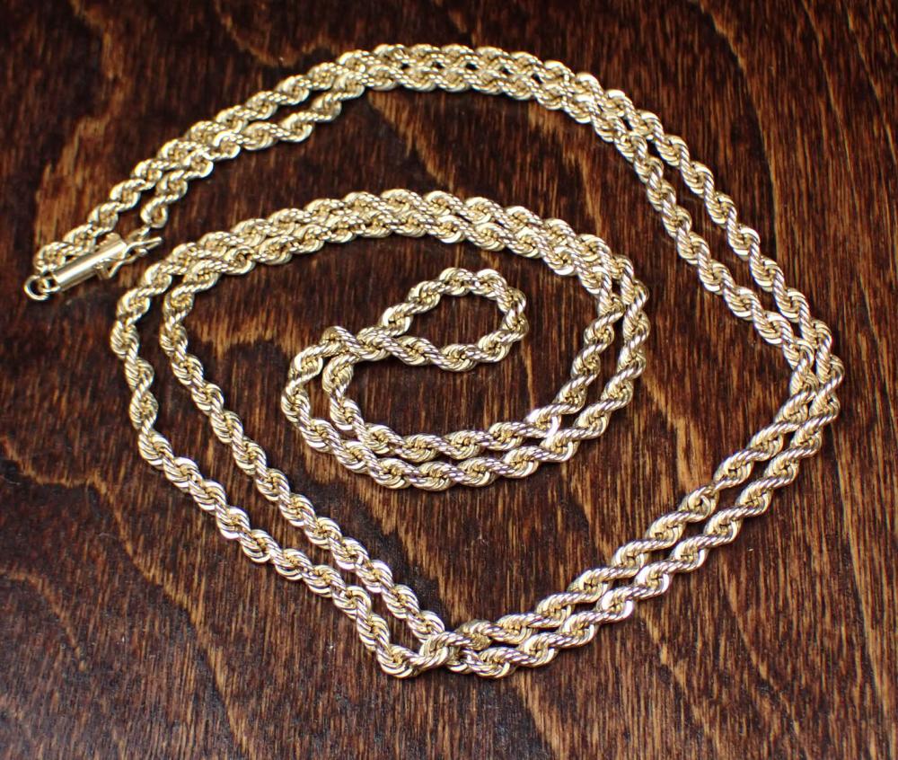 FOURTEEN KARAT YELLOW GOLD ROPE 3416eb