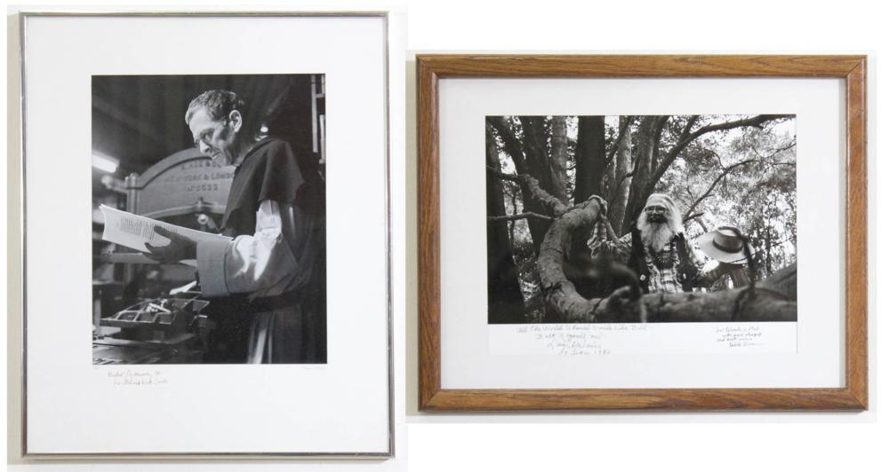 TWO PHOTOGRAPHS FEATURING THE POET