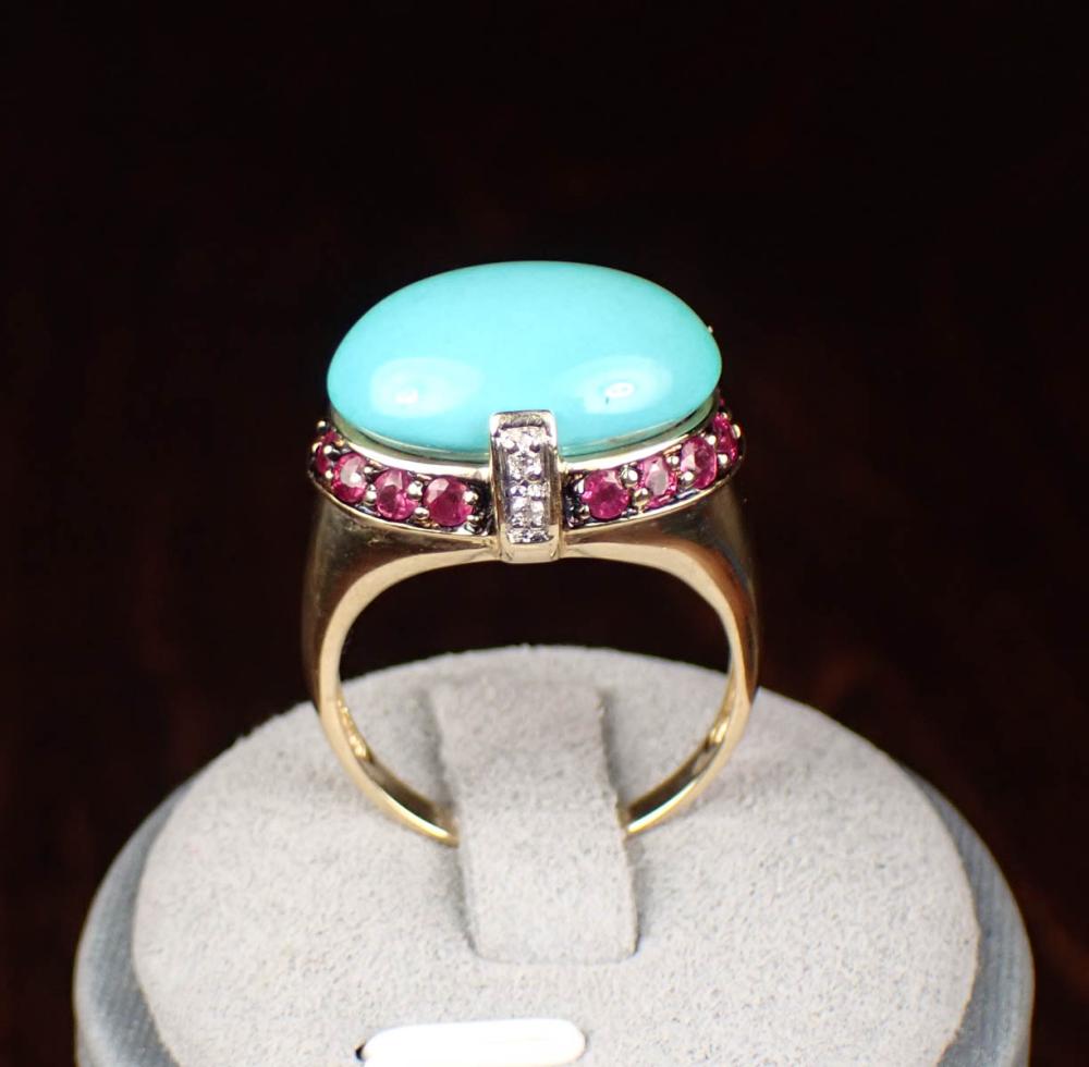 LEVIAN TURQUOISE RUBY AND DIAMOND 341773