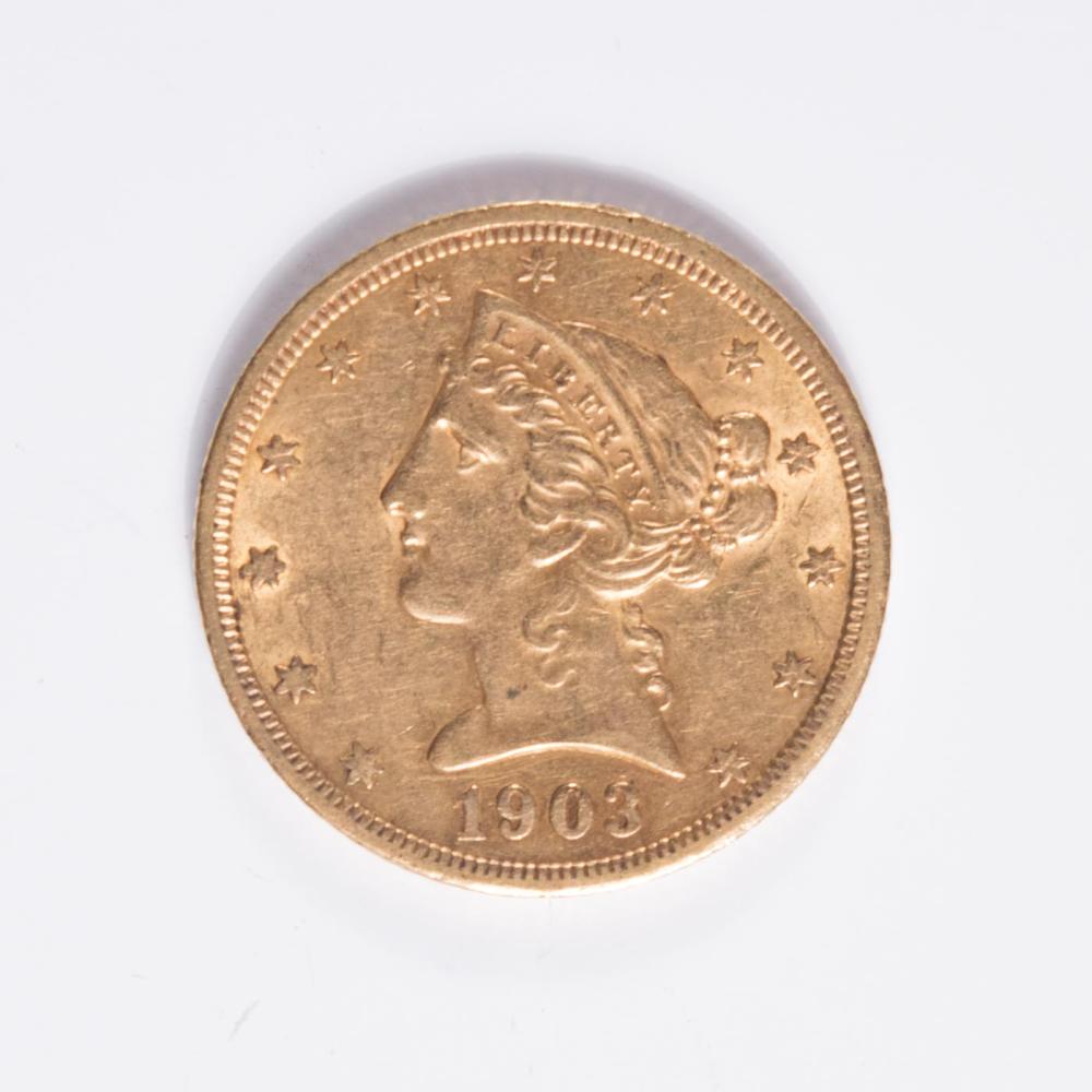 U.S. FIVE DOLLAR GOLD COINU.S.