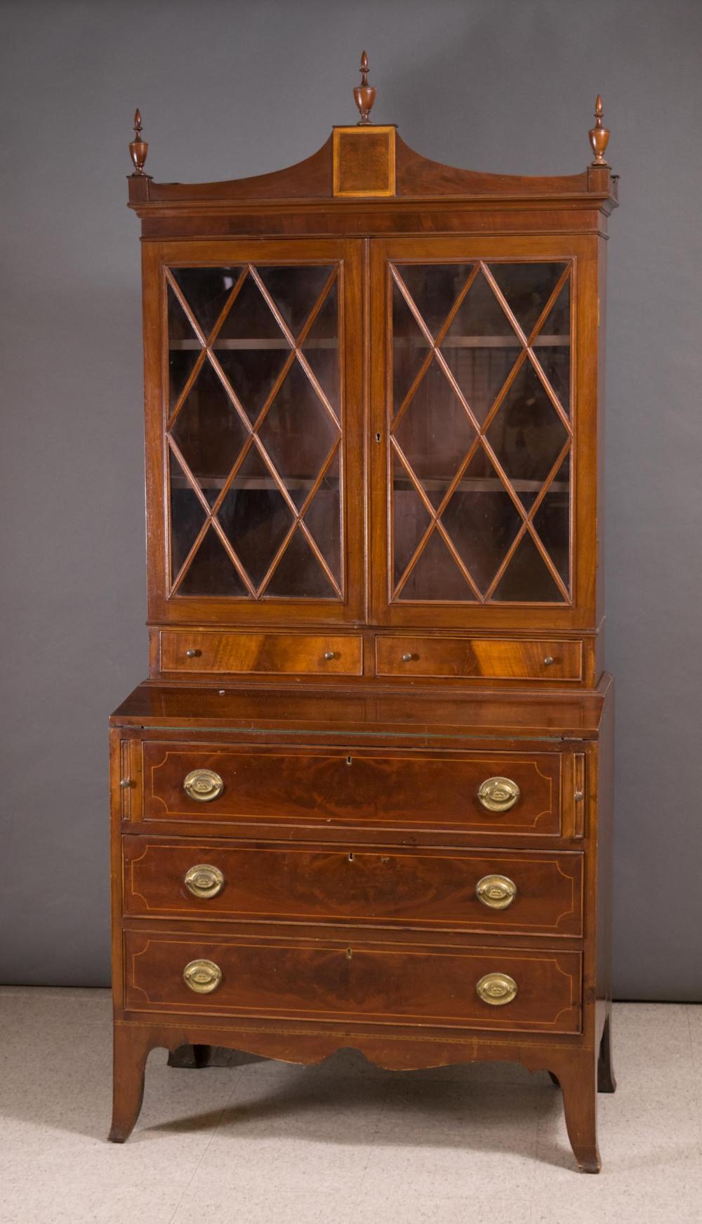 FEDERAL MAHOGANY SECRETARY BOOKCASEFEDERAL 34177d