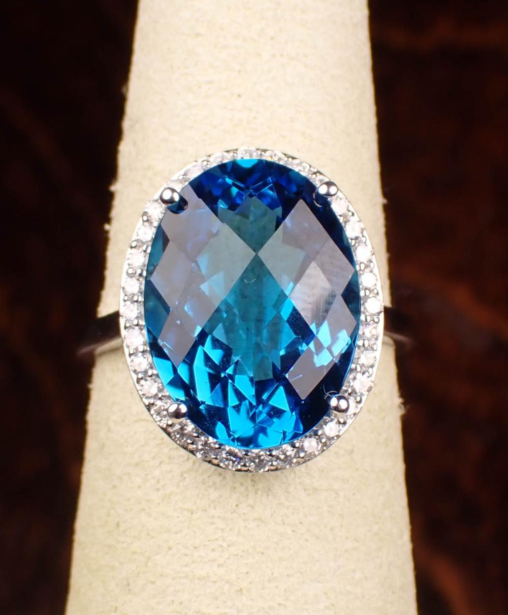 BLUE TOPAZ DIAMOND AND FOURTEEN 341778