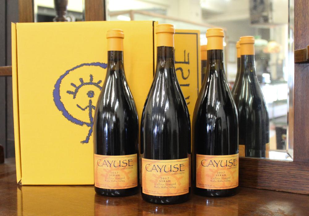 THREE BOTTLES OF VINTAGE CAYUSE 3417bb