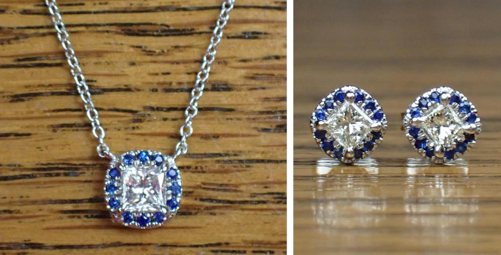 DIAMOND AND SAPPHIRE NECKLACE AND 3417d6