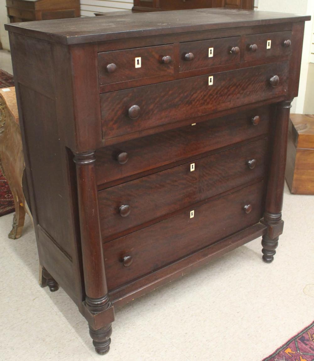 EMPIRE MAHOGANY CHEST OF DRAWERSEMPIRE 3417e2