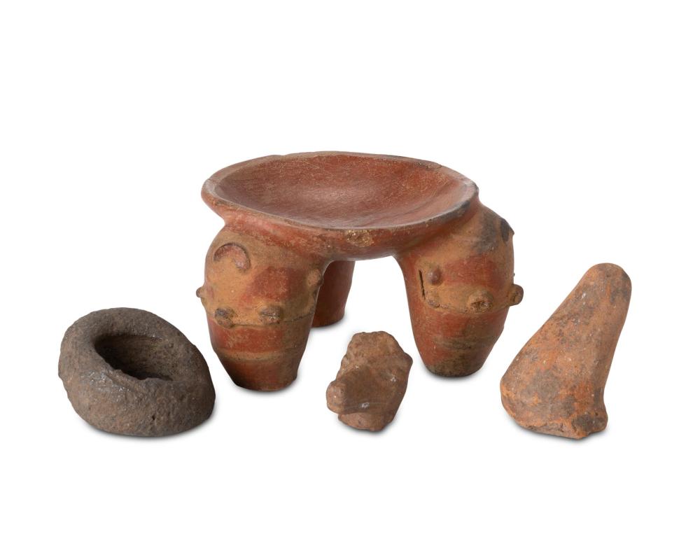 A GROUP OF PRE-COLUMBIAN POTTERY
