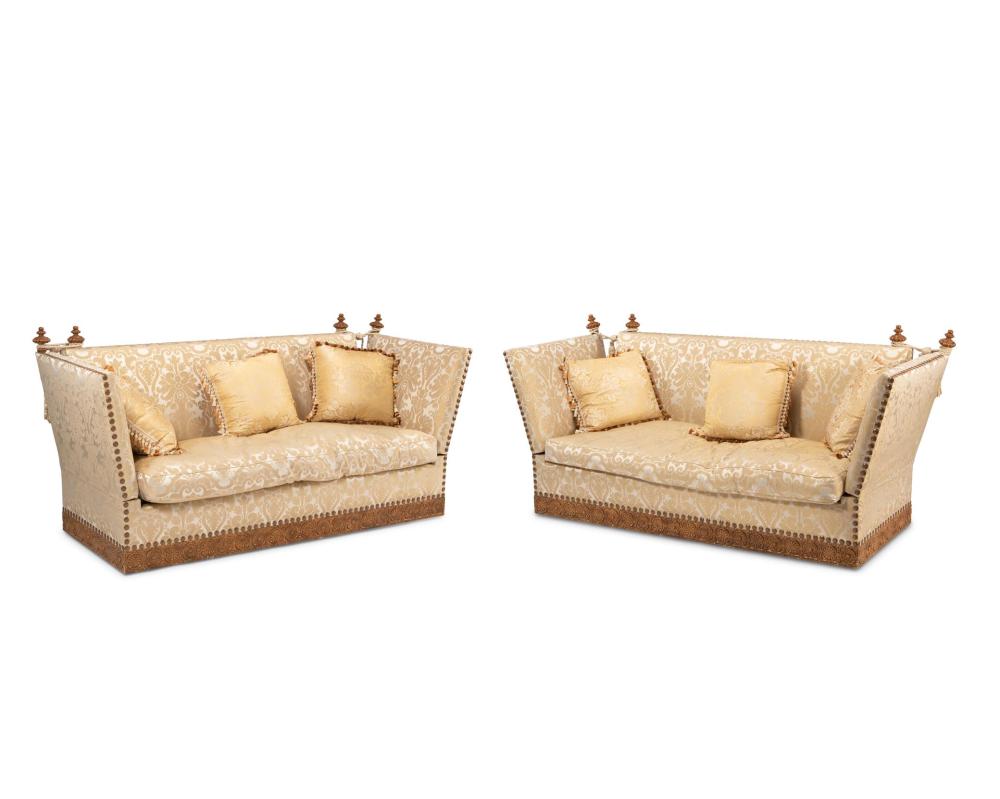 A PAIR OF KNOLE SOFASA pair of