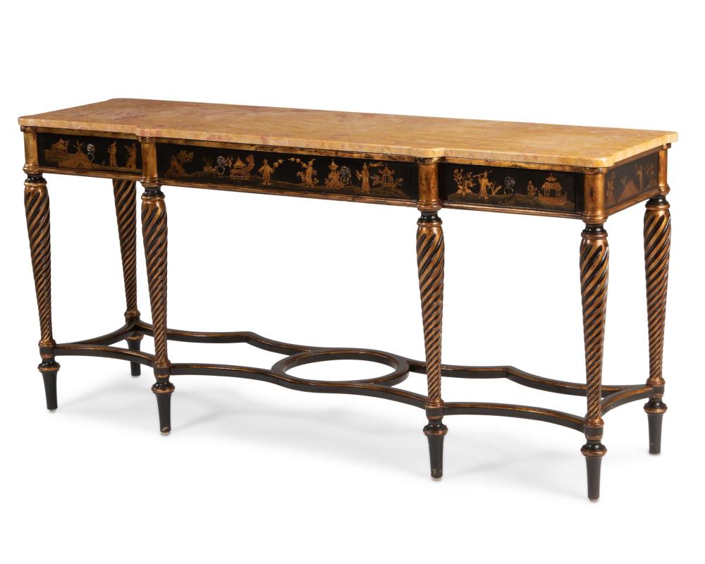 A CHINOISERIE-STYLE CONSOLE TABLEA