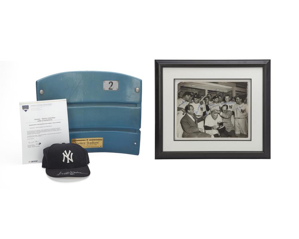 A GROUP OF YANKEES BASEBALL MEMORIBILIAA