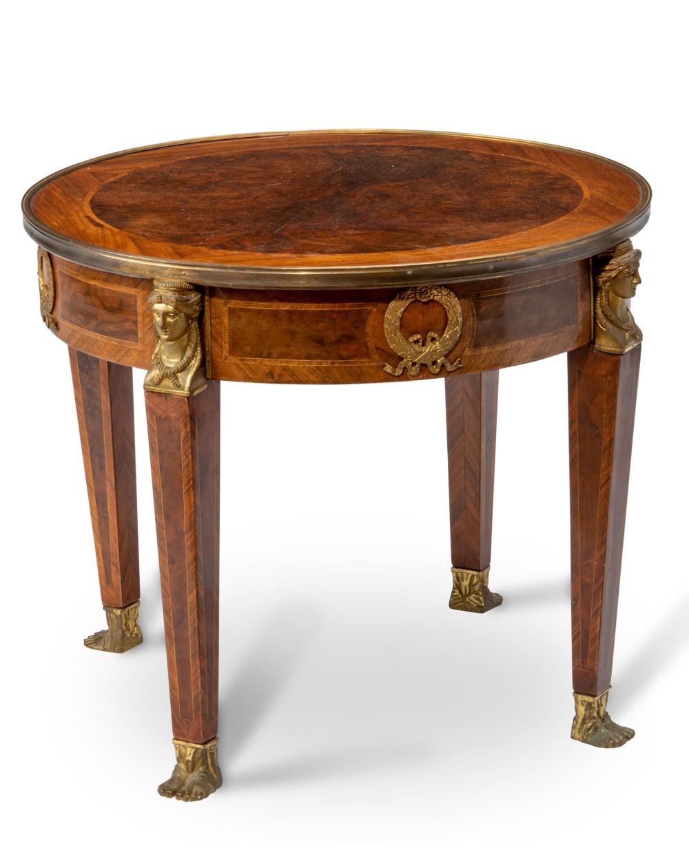 A FRENCH EMPIRE-STYLE END TABLEA