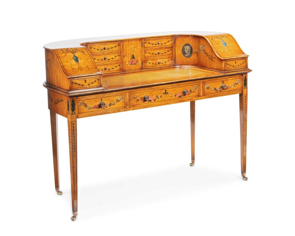 A GEORGE III STYLE SATINWOOD CARLTON 3440e5