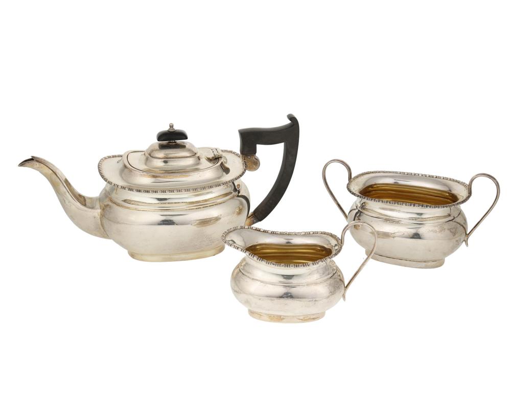 AN ENGLISH STERLING SILVER TEA