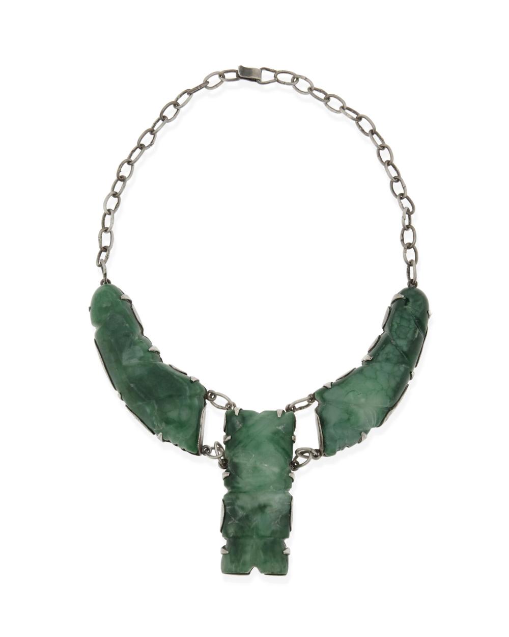 A FRED DAVIS-STYLE STONE SET NECKLACEA