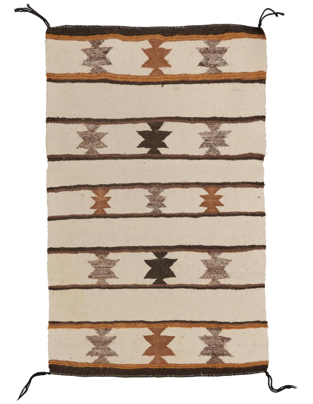 A NAVAJO BANDED DOUBLE SADDLE BLANKETA 344249