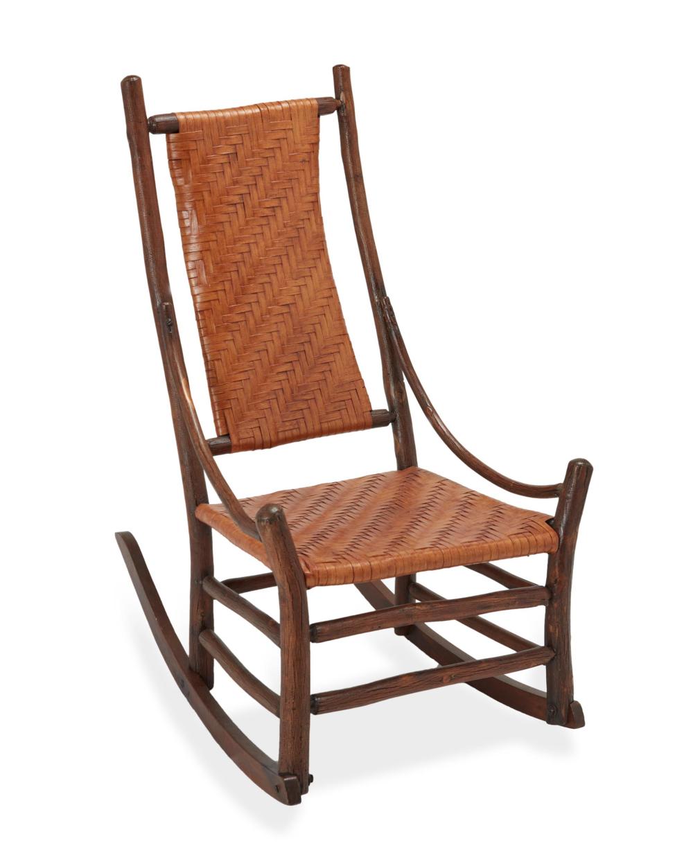 AN OLD HICKORY ROCKING CHAIRAn 3442ed