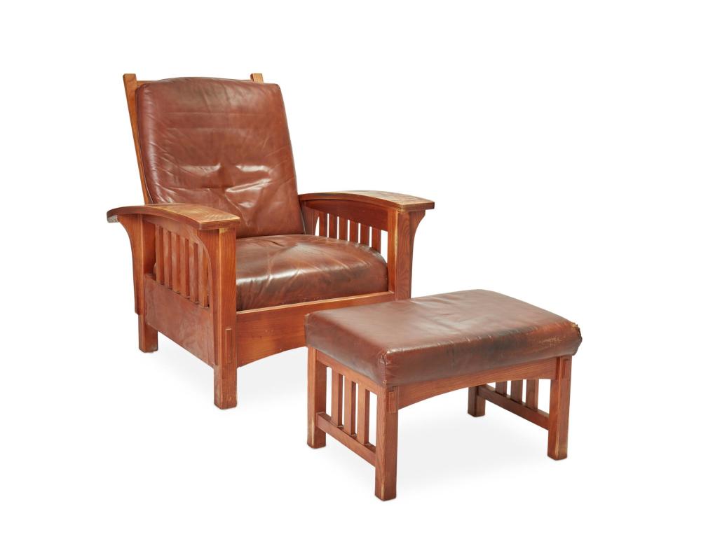 A RESTORATION HARDWARE MORRIS CHAIR 344482