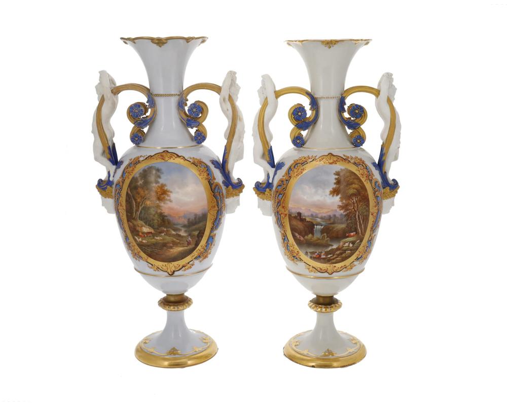 A PAIR OF FRENCH LIMOGES PORCELAIN 3444ea