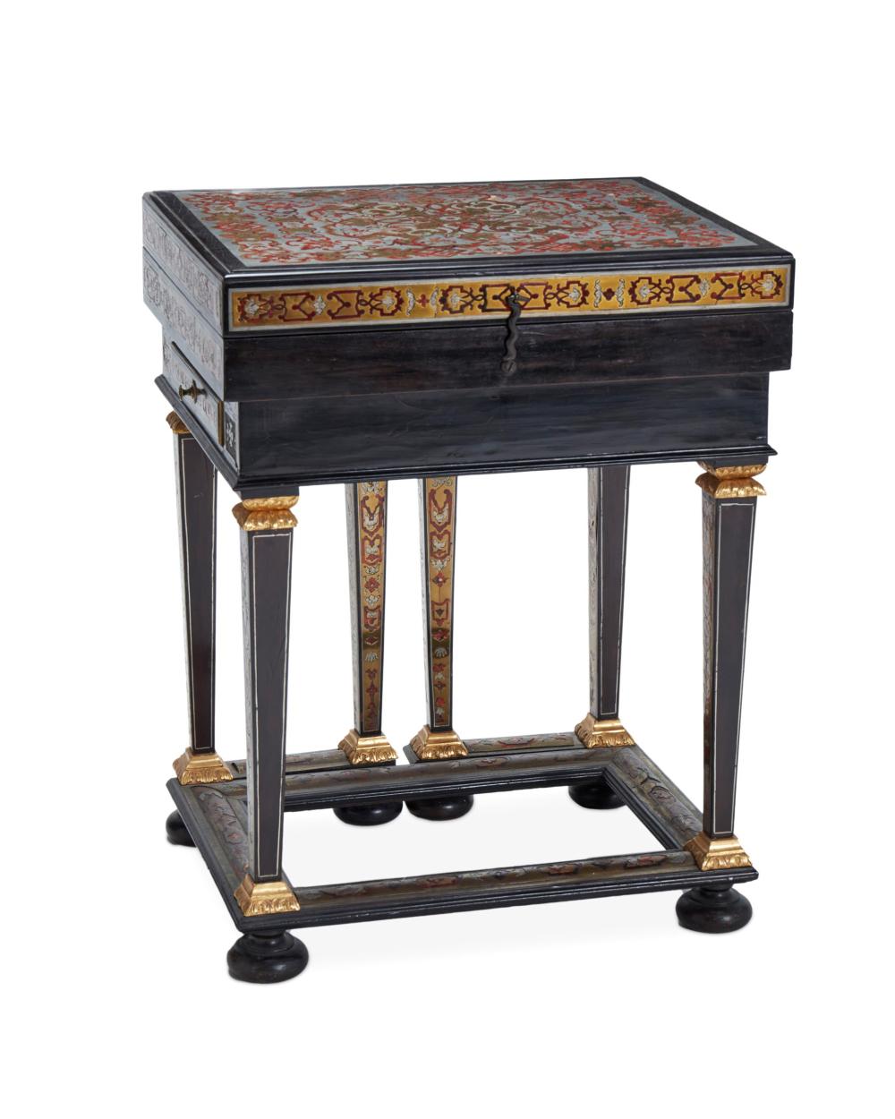 A FRENCH INLAID FLIP TOP GAME TABLEA 344508