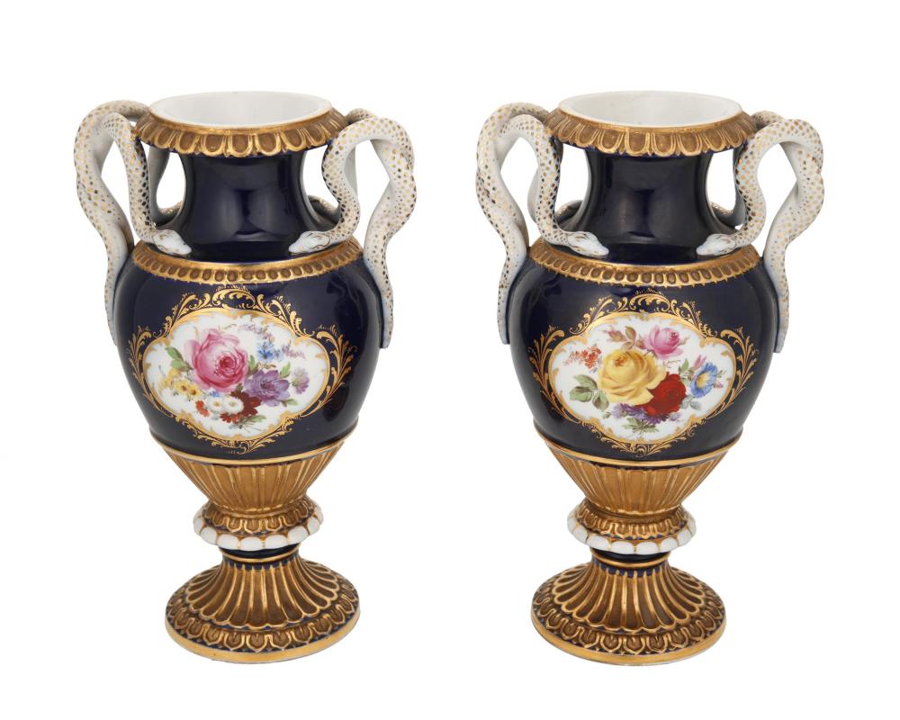 A PAIR OF MEISSEN FRENCH EMPIRE STYLE 34452e