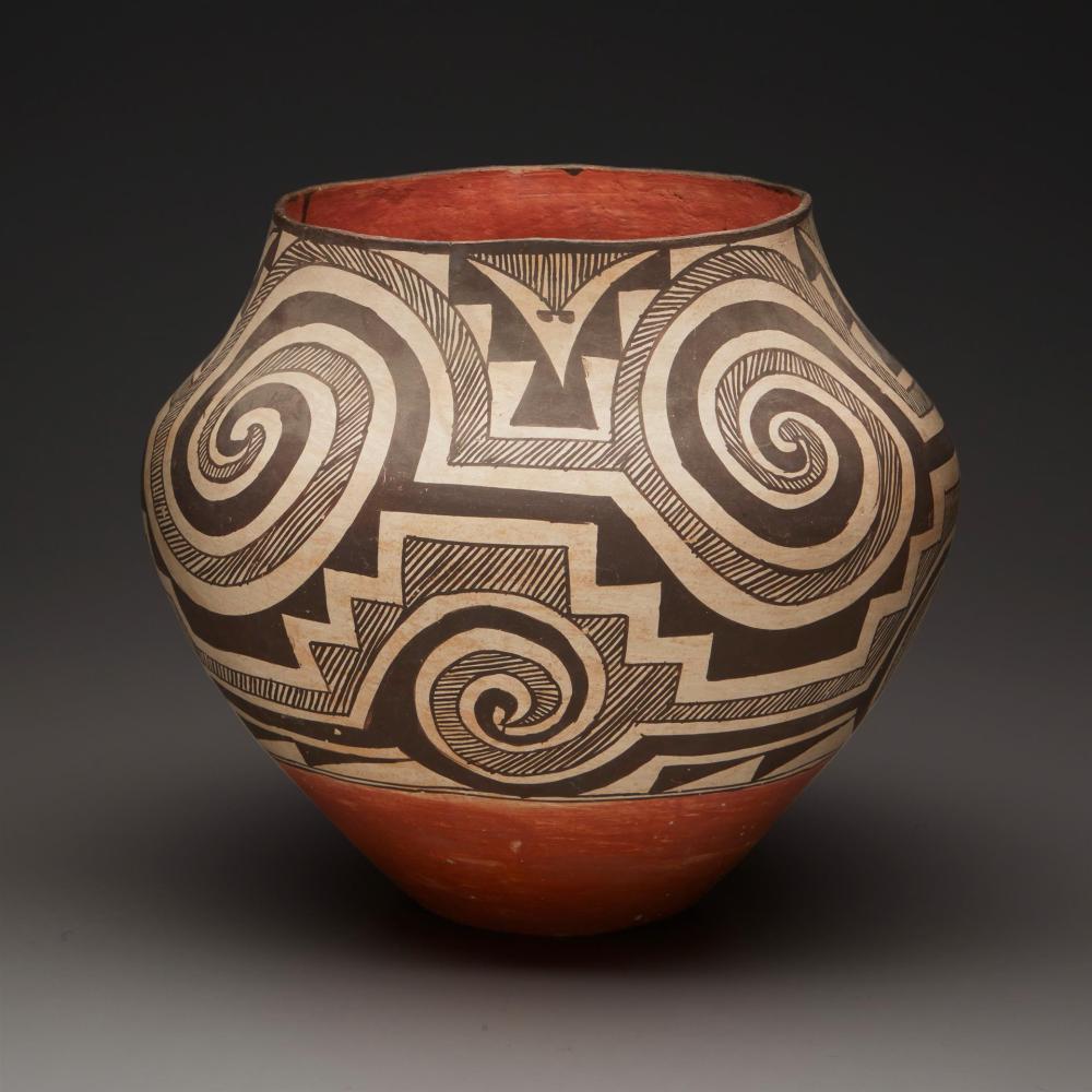 A LARGE POLYCHROME ACOMA POTTERY 3446af