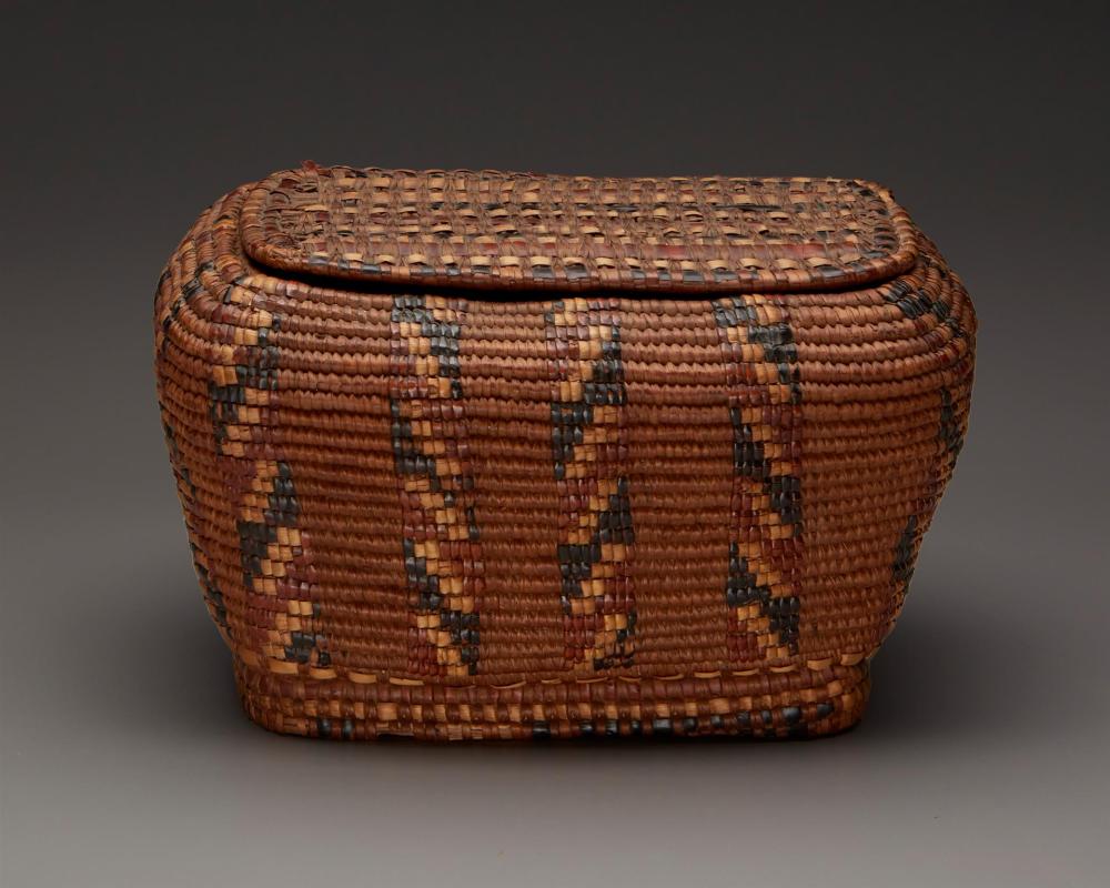 A THOMPSON RIVER IMBRICATED BASKETA