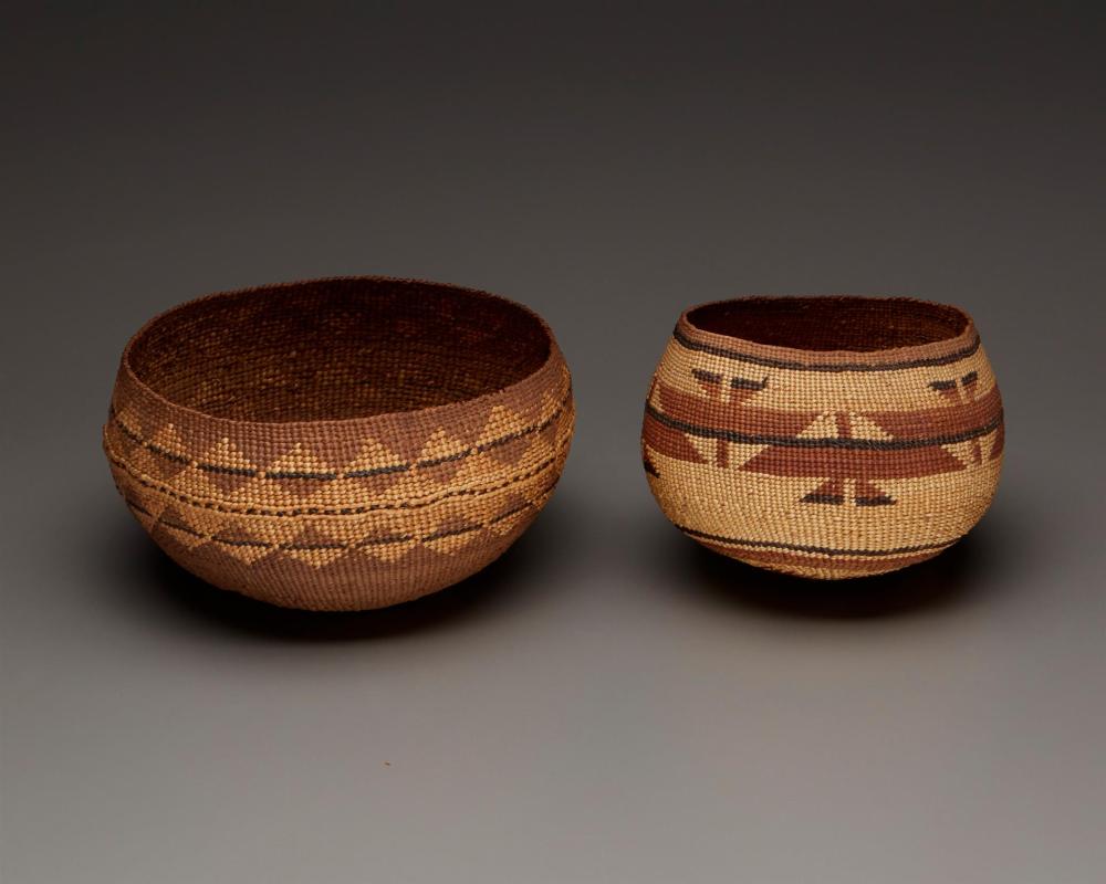 TWO HUPA YUROK KARUK BASKET 3446eb