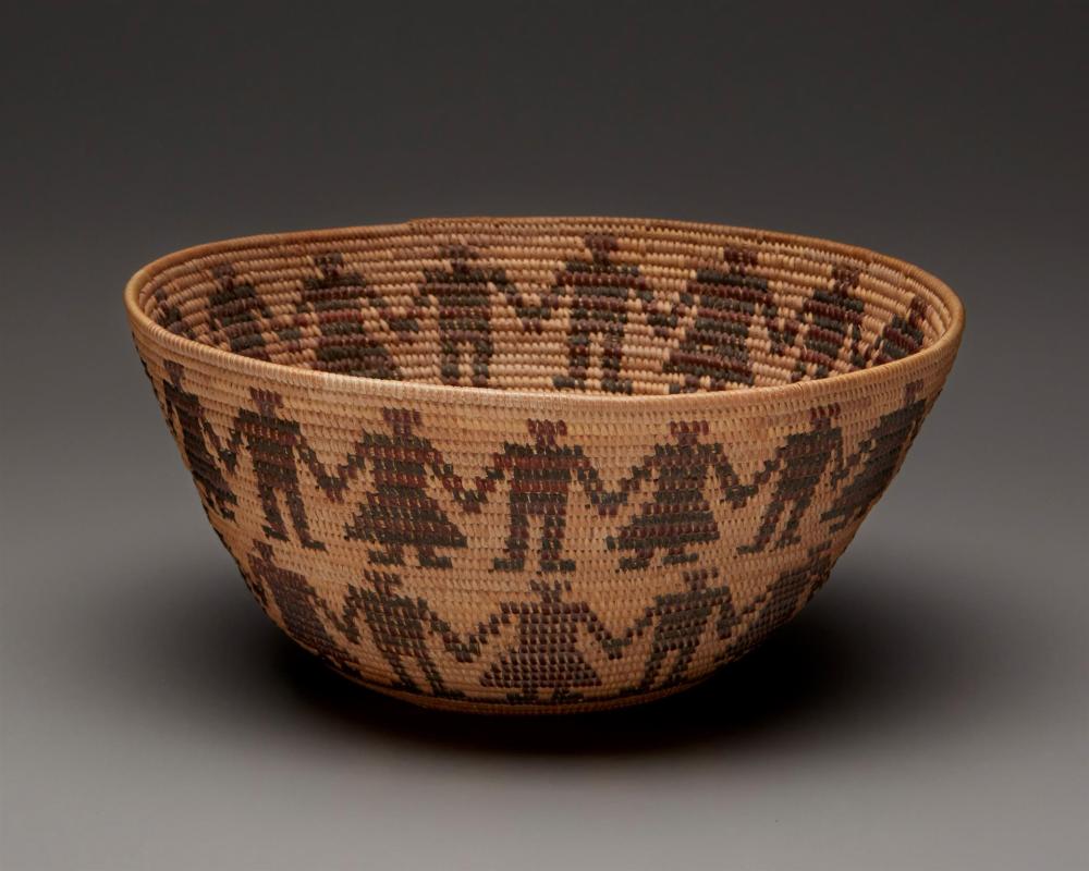 A POLYCHROME YOKUTS FRIENDSHIP BASKETA